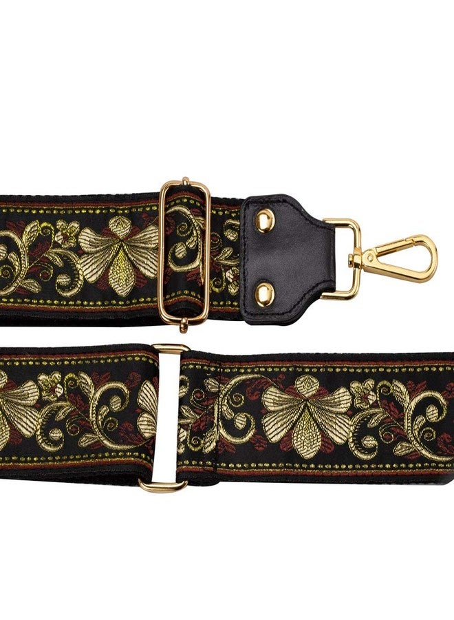 ZANQANO Adjustable Replacement Crossbody Strap Purse Guitar Style Jacquard Woven Embroidered Handbag Straps (Vintage Flower) - Image 5